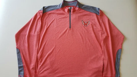 Washington Capitals Shirt Mens XXL Red 1/4 Zip Pullover Lightweight Jacket Ovi Cover