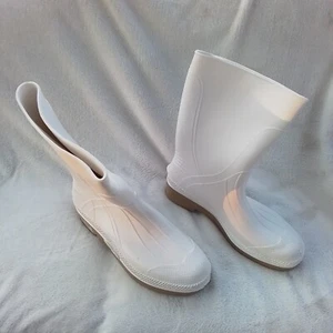 Size 12 Men's Xtratuf Commercial Fishing White Waterproof Mid Calf Boots - Picture 1 of 8