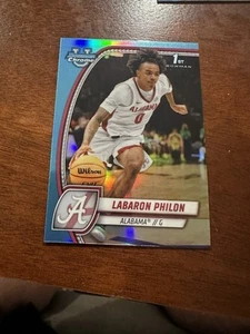 2024-25 Bowman Chrome University Labaron Philon 49 Alabama refractor azul cielo - Imagen 1 de 2