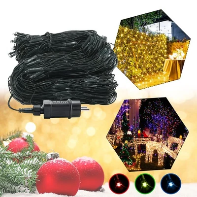 3x2m/6x2m/6x4m LED Lichterkette Lichternetz Lichtervorhang Innen/Außen Deko IP44 - Bild 1 von 4