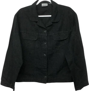 Chico's Design 1 , M Sakko schwarz Button Down bestickt langarm - Bild 1 von 7