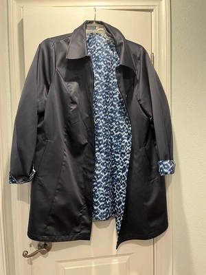 !REBAJADO! Gabardina Dennis Basso con forro estampado animal. 2XL. Poco uso. Foto 1 de 4