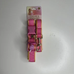 New Paris Hilton Collar And Leash Set Size Large - Picture 1 of 9