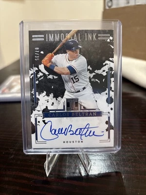 2025 Panini Impeccable Carlos Beltran Immortal Ink Auto /35 - Image 1 of 2