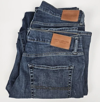 Lucky Brand Jeans Mens 221 Straight Leg Denim 34X32 Blue Wash Stretch Lot Of 2 - Image 1 of 4