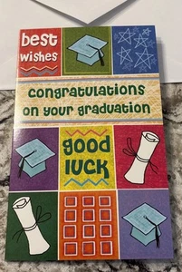 Graduation Congratulations Best Wishes Success 5'x7.75" Stockwell Greeting Card - Picture 1 of 12