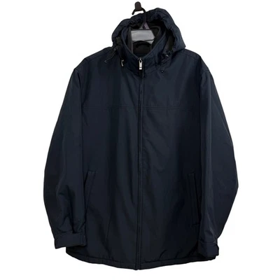 WEATHERPROOF 男式 Ultra Tech 拉链连帽夹克外套海军蓝 XXL 防风 — 第 1/4 张图片
