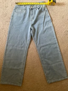 NEW! NOVA Blue Denim Jeans 29 x 29, ribbon on pocket , loose fit (stock #4) - Picture 1 of 2