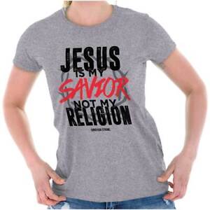 Damen-T-Shirt Jesus is my Savior not my Religion Damen