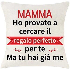 Merclix Mama Federe Cuscini Divano 45x45 Divertenti Regalo Mamma Compleanno Rega - Foto 1 di 5