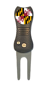 Maryland State Flag Golf Ball Marker + Premium Switchblade Divot Tool