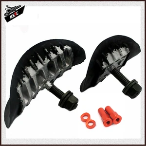 1.6'' / 2.15'' Black Rubber Tire Rim Locks Orange Aluminium Rim Lock Covers Set - Picture 1 of 16