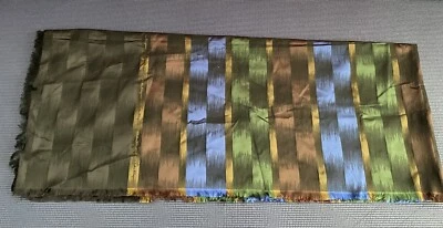 NWOT SALVATORE FERRAGAMO SILK TAFFETA OBLONG STRIPE COLORFUL SCARF SHAWL 70”x29” - Изображение 1 из 4