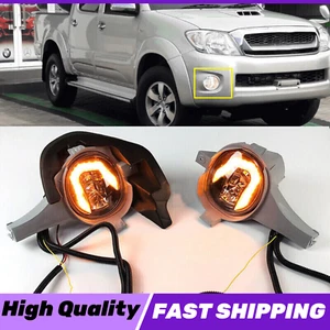 1 Set Front Bumper LED Fog Light White And Yellow For Toyota Hilux Vigo 05-2007 - Picture 1 of 4