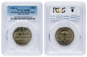 5 Mark DDR 1984 A Altes Rathaus Leipzig PCGS MS68 - Picture 1 of 1
