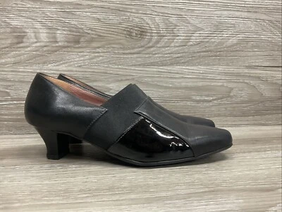 Beautifeel Talla 36 EE. UU. 5,5 Negro Cuero Botín Gatito Tacón Bomba Suave Negocios Foto 1 de 4