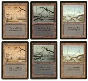 1993 Magic the Gathering 6 BETA SWAMP Basic Land NEVER PLAYED! - Picture 1 of 2