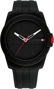 Tommy Hilfiger Herren 3-Zeiger Quarz Uhr Casual Sport Style, Silikonarmband - Bild 1 von 4