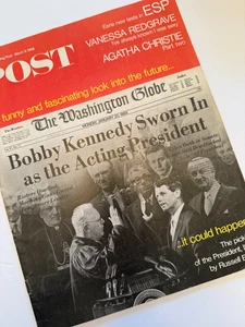RFK Bobby Kennedy Saturday Evening Post Magazine March 9, 1968 - Picture 1 of 3