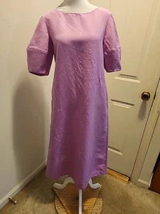 Vestido de té Lafayette 148 rosa midi Lagenlook XS de gran tamaño carrera silencioso lujo - Imagen 1 de 14