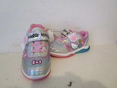 Tênis Sanrio Hello Kitty infantil feminino iluminado gancho e laço multicolorido tamanho 7 - Imagem 1 de 4