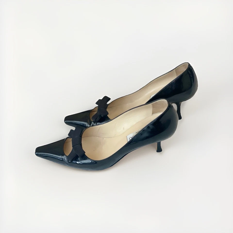 Tacones de cuero negro Jimmy Choo, talla 38/8 Foto 1 de 4