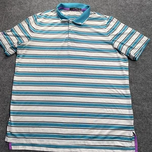 RLX Ralph Lauren Poloshirt Herren XL gestreift Stretch Big Golf Oberteil Ärmel Logo - Bild 1 von 12