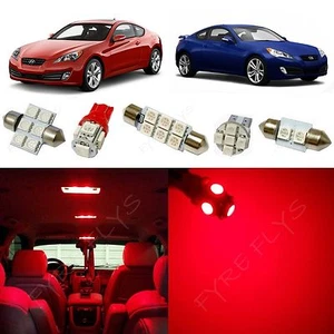 8x Red LED lights interior package kit for 2010 & Up Hyundai Genesis Coupe YG1R - Picture 1 of 6