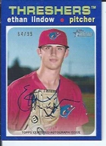 Ethan Lindow 2020 Topps Heritage Minors Blue Autograph #ed / 99 - Picture 1 of 1