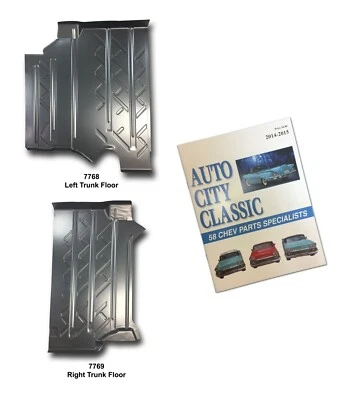 Trunk Floor 1958 Chevrolet Impala Bel Air Biscayne Delray Set of 2 - Image 1 of 2