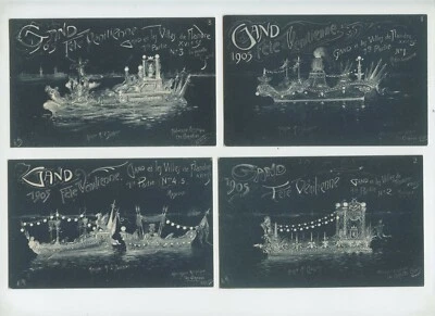 Série complète de 20 CPA.  Ville de GAND . Fête Vénitienne du 9 Juillet 1905 - Photo 1/4