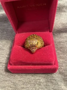 Kurt Geiger Eagle Chunky XL Multicolor Women’s Cocktail Ring - Size 7 NIB - Picture 1 of 6
