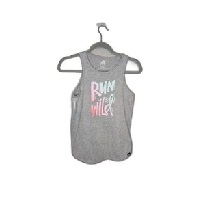 Adidas Girl's Gray Run Wild Cotton Blend Tank Size XL - Picture 1 of 4