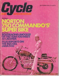 Revista de ciclismo vintage septiembre 1969 - BSA 250 Starfire Suzuki 125 Stinger - Imagen 1 de 3