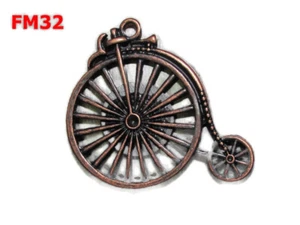 NEW steampunk goth copper penny farthing bicycle fridge magnet - Picture 1 of 4