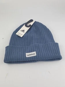ADIDAS WOMENS 4 INCH CUF FOLD BEANIE WONDER STEEL BLUE OSFW - Picture 1 of 6