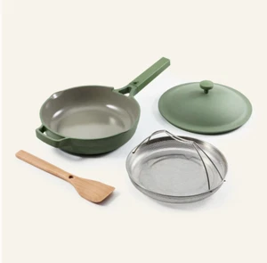 Our Place Always Pan 2.0 10.5” SAGE Nonstick Pan w Lid, Spatula, Basket NIOB - Picture 1 of 11