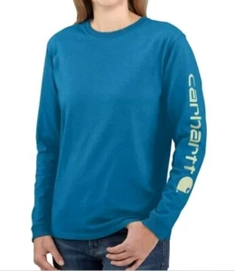 Carhartt W Sz XXL Loose Fit Heavyweight Longsleeve Logo Sleeve Graphic Shirt NWT - Picture 1 of 6