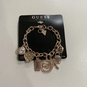 Guess Women’s Rose Gold Charm Bracelet - Picture 1 of 2