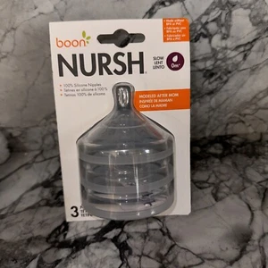 Boon Nursh Silicone Nipples 0M+ Slow Flow NEW - Picture 1 of 2