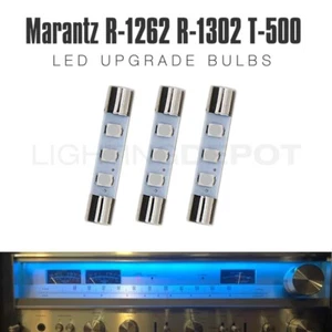 3 piezas Marantz R-1262 R-1302 T-500 LED Azul Hielo 8V Fusible Bombilla Dial Medidor Luz - Imagen 1 de 4