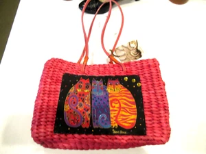 Sun and Sand Laurel Burch straw purse, NWT - Picture 1 of 13