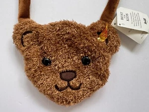 Steiff Teddy Bear Purse EAN 600999 Plush Stuffed Animal Head New - Picture 1 of 6