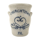 Pot mouchet mouchoir émaillé Maple City poterie grès crock Churchtown PA VINTAGE 1993
