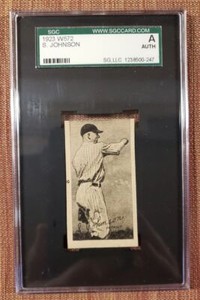 1923 W572 Syl Johson Detroit Tigers Authentic Vintage Original Baseball Card SGC