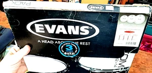 Evans EC2 Clear Tom Pack - 10", 12", and 14" Heads - Picture 1 of 18