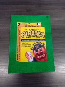 2016 Wacky Packages Baseball Series "PITTSBURGH EYE-PATCH".Grass Sticker #39 - Picture 1 of 1