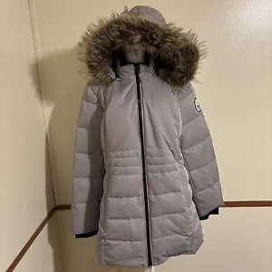 NWT Arctic Expedition Horizontal Quilted Zip Front Down Coat with Hood White - Picture 1 of 24