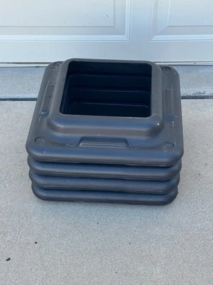 Lote de 4 elevadores The Step plataforma aeróbica negros 16" x 16" Foto 1 de 2