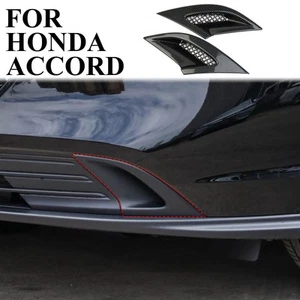 Carbon Style Front Bumper Honeycomb Air Vent Trim Cover For Honda Accord 2023+ - Picture 1 of 7